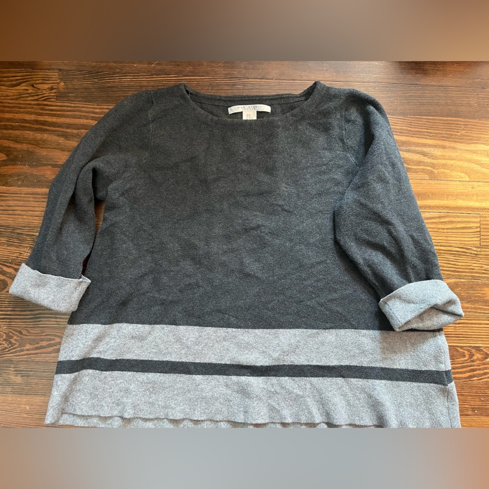 Max Studio Charcoal Knit Top